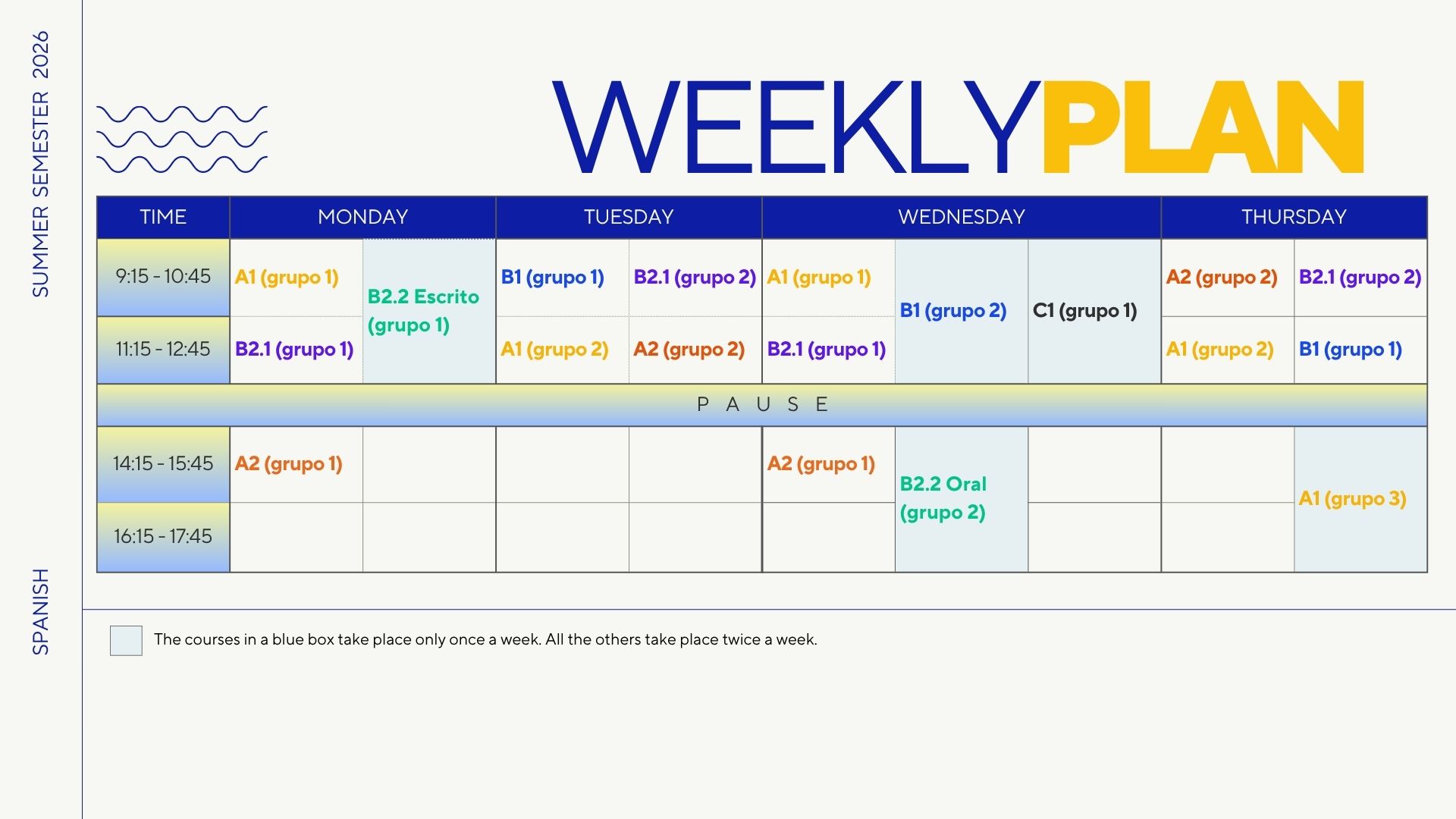 Week plan WiSe 2025